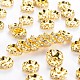 Brass Middle East Rhinestone Spacer Beads RSB033NF-01G-1