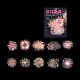 20 Uds. 10 patrones de pegatinas decorativas autoadhesivas de fuegos artificiales de pvc WG62071-02-1