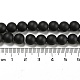 Dépoli agate noire naturelle perles rondes brins G-N0151-11-8mm-2