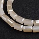 Half Rainbow Plated Faceted Cuboid Electroplate Imitation Jade Glass Beads Strands EGLA-F110-B04-1