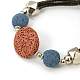 Lava Rock Beads Bracelets BJEW-D251-M-3