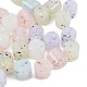 Marbled Stone Style Opaque Acrylic Beads OACR-G009-12-4