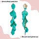 ANATTASOUL 4 Pairs 4 Colors Acrylic Petal Dangle Stud Earrings EJEW-AN0003-78-3