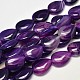 Dyed Teardrop Natural Agate Bead Strands G-M284-24-1