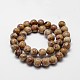 Chapelets de perles en pierre de chrysanthème naturel G-I131-23-6mm-2