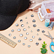 Benecreat 120 セットアルミキャップトップカバーボタン生地衣類工芸品の交換 diy の縫製帽子衣類作成アクセサリー  プラチナ  7~15mm BUTT-BC0001-03-5