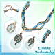 Anattasoul 4-teiliges Halsketten-Set mit flachem NJEW-AN0001-07-3