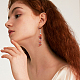 Anattasoul 10 paires 10 style naturel et synthétique mélange de pierres précieuses perles boucles d'oreilles pendantes pour les femmes EJEW-AN0002-08-5