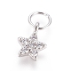 925 Sterling Silver Micro Pave Clear Cubic Zirconia Charms STER-I018-02P-1