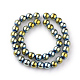 Chapelets de perles en verre électroplaqué EGLA-R047-6mm-04-2