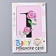 Paper 1~12 Months Number Flower Themes Baby Milestone Cards Sets DIY-H127-A04-2