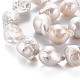 Fili di perle di keshi di perle barocche naturali PEAR-S019-04B-4