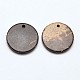 Wood Jewelry Findings Flat Round Coconut Pendants COCO-E001-10A-2