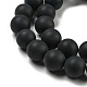 Grade A Natural Black Agate Beads Strands G447-6-3