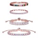 4 pièces 4 styles de bracelets de tennis en zircone cubique BJEW-SZ0002-66RG-1