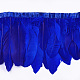 ガチョウの羽のフリンジトリミング  マスクと衣装のアクセサリー  染め  ブルー  145~195ミリメートル、約2 M /袋 FIND-T037-05B-2