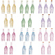 Gorgecraft 30pcs 6 couleurs cabochons de bouteilles en résine transparente CRES-GF0001-04-1