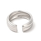 304 anillo de puño abierto forrado de acero inoxidable para mujer RJEW-E063-29P-3