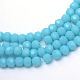 Chapelets de perles en verre opaques solides X-GLAA-R166-3mm-02K-1