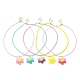 Acryl-Blumenanhänger-Halskette mit Glasperlenketten NJEW-JN04593-1