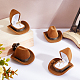 CHGCRAFT 4Pcs Cowboy Hat Ring Box Hat Shape Wedding Engagement Ring Display Holder Vevelt Creative Western Cowboy Hat Vintage Jewelry Box for Wedding Ceremony CON-CA0001-012-4