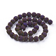 Vacuum Plating Electroplated Natural Lava Rock Beads Strands G-K259-58-10mm-06-2