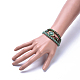 Three Loops Natural Green Aventurine Beads Wrap Bracelets BJEW-JB04247-03-5