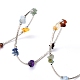 Three Loops Natural Gemstone Beaded Wrap Bracelets X-BJEW-JB02331-03-3