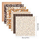 Gorgecraft 7 pièces 20 x 20 pouces coton artisanat tissu bundle patchwork quilting tissu carrés feuilles différents modèles de tissus pour bricolage couture scrapbooking AJEW-GF0001-31E-7