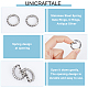 UNICRAFTALE 2pcs Stainless Steel Spring Gate Rings Antique Silver Metal O Rings Hollow Round Ring Circle Connector Keychain Rings for DIY Jewelry Making Inner 15mm STAS-UN0048-37-5