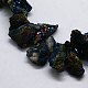 Electroplate Drusy Agate Nuggets Beads Strands G-F092-03-1