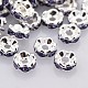 Brass Rhinestone Spacer Beads RB-A014-L7mm-18S-1