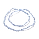 Transparentes perles de verre de galvanoplastie brins GLAA-E036-06C-3