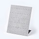 ビロードのイヤリングディスプレイ  L字型のイヤリングディスプレイスタンド  ライトグレー  20.2x10x24.5cm EDIS-WH0001-03-1