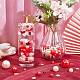 Pandahall elite バレンタインデー花瓶フィラーキット  丸型プラスチックイミテーションパールウォータージェルビーズ付属。  フローティングキャンドルを作るためのハートの紙吹雪  ミックスカラー  10~30x10~30x0.5~30mm DIY-PH0013-19-2