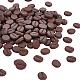不透明な樹脂カボションアクセサリー  模造食品  コー​​ヒー豆  ココナッツブラウン  17~17.5x13~13.5x5.5~6mm DIY-WH0260-70-1