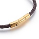Création de bracelet tressée en cuir MAK-L018-02A-01-2
