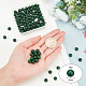 OLYCRAFT 96Pcs 8mm Natural Green Jade Bead Gemstone Loose Beads Round Spacer Beads Natural Malaysia Jade Bead Dark Green Crystal Bead for Bracelet Necklace Jewelry Making G-OC0002-45-2