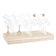 NBEADS Natural Wood Earring Display Stands EDIS-WH0012-34-1