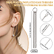 Beebeecraft 1 Box 10Pcs Platinum Plated Threader Earrings with 925 Sterling Silver Pins Pull Through Threaded Long Chain Drop Tassel with Loop 3.34inch KK-BBC0002-07-2