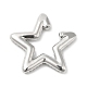 Boucles d'oreilles manchette étoile en strass et cristal EJEW-D059-06P-02-2