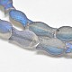 Frosted Electroplate Glass Fish Beads Strands EGLA-M001-D04-1