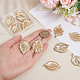 Benecreat pendenti con ciondoli a forma di ape placcati in platino in vero oro 18k per la creazione di gioielli fai da te KK-BC0010-51-3