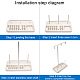 プラスチック製の縫い糸ホルダー  3スプールスレッドスタンドホルダー  ミシンホームキルティングツール用  ホワイト  20.5x11.5x33.4cm TOOL-WH0037-05-4