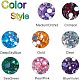PandaHall Elite About 4640 Pcs Faceted Flat Round No Hot Fix Acrylic Rhinestones Cabochons Glitter Diamond Gems Decorations Diameter 2~6mm 8 Colors for Cell Phone Nail Art GACR-PH0008-02-5