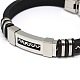Unisex Casual Style PU Leather Cord Bracelets BJEW-L373-03-3