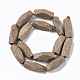 Fili di perline di legno di cocco non tinti e naturali WOOD-T024-027-2