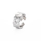 304 anillo de puño abierto ranurado de acero inoxidable para mujer RJEW-S405-244P-3