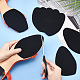 PandaHall 20pcs Shoe Sole Protectors Black Shoe Bottom Grip Pads Noise Reduction Shoes Cushion Shoe Grips on Bottom of Shoes Stick-on Suede Soles Pads for High-Heels Boots Leather Shoes FIND-WH0037-41-3