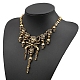 Ожерелье-нагрудник из сплава с пиратским черепом на тему Хэллоуина для женщин HAWE-PW0001-215AG-3